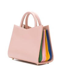rosa Shopper Tasche aus Leder von Sara Battaglia