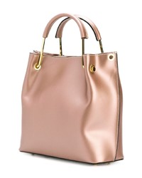 rosa Shopper Tasche aus Leder von Marc Ellis