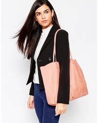 rosa Shopper Tasche aus Leder von Asos