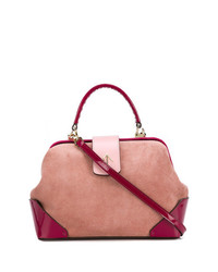 rosa Shopper Tasche aus Wildleder von Manu Atelier