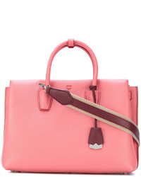 rosa Shopper Tasche aus Wildleder von MCM