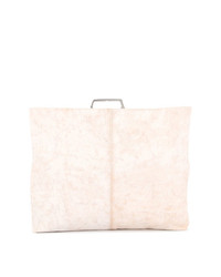 rosa Shopper Tasche aus Wildleder von MM6 MAISON MARGIELA