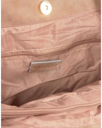 rosa Shopper Tasche aus Wildleder von Pull&Bear