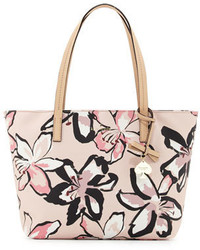 rosa Shopper Tasche mit Blumenmuster