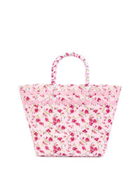 rosa Shopper Tasche mit Blumenmuster von Faliero Sarti