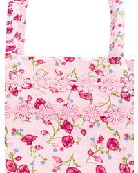 rosa Shopper Tasche mit Blumenmuster von Faliero Sarti