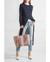 rosa Shopper Tasche mit Schlangenmuster von Nancy Gonzalez