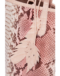 rosa Shopper Tasche mit Schlangenmuster von Nancy Gonzalez
