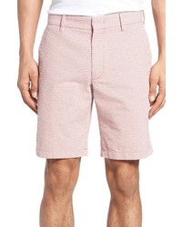 rosa Shorts aus Seersucker mit Karomuster