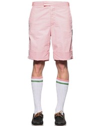 rosa Shorts aus Seersucker