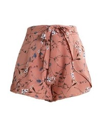 rosa Shorts mit Blumenmuster von Missguided
