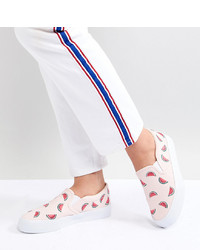 rosa Slip-On Sneakers aus Leder von ASOS DESIGN