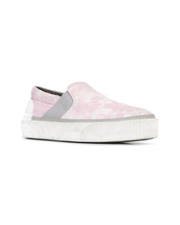 rosa Slip-On Sneakers aus Leder von Lanvin