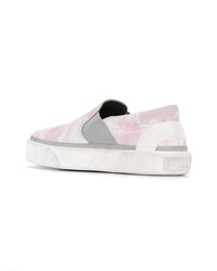 rosa Slip-On Sneakers aus Leder von Lanvin