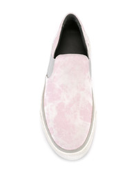 rosa Slip-On Sneakers aus Leder von Lanvin