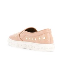 rosa Slip-On Sneakers aus Leder von Aquazzura
