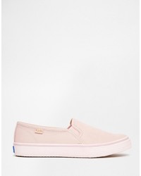 rosa Slip-On Sneakers aus Leder von Keds