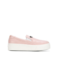 rosa Slip-On Sneakers aus Leder von Kenzo