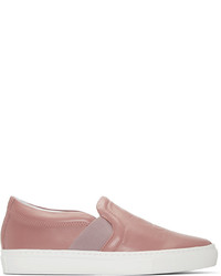 rosa Slip-On Sneakers aus Leder von Lanvin