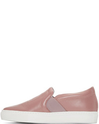 rosa Slip-On Sneakers aus Leder von Lanvin