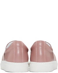 rosa Slip-On Sneakers aus Leder von Lanvin