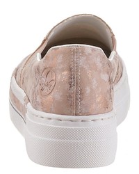 rosa Slip-On Sneakers aus Leder von Rieker