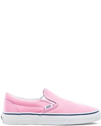 rosa Slip-On Sneakers aus Segeltuch