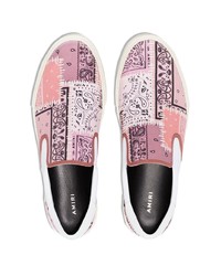 rosa Slip-On Sneakers aus Segeltuch von Amiri
