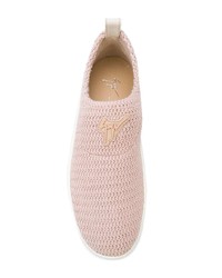 rosa Slip-On Sneakers aus Segeltuch von Giuseppe Zanotti Design