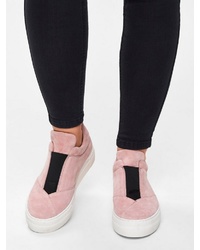 rosa Slip-On Sneakers aus Wildleder von Selected Femme