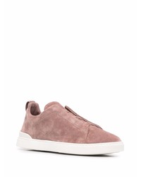 rosa Slip-On Sneakers aus Wildleder von Z Zegna