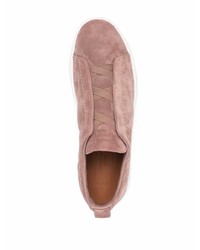 rosa Slip-On Sneakers aus Wildleder von Z Zegna