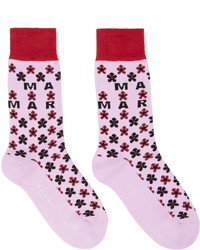 rosa Socken mit Blumenmuster von Marni