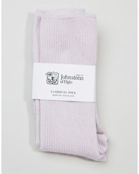 rosa Socken von Johnstons of Elgin