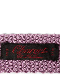 rosa Strick Krawatte von Charvet