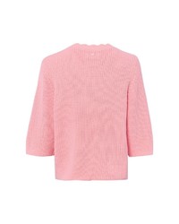 rosa Strick Kurzarmpullover von Nümph