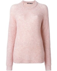 rosa Strick Oversize Pullover von BLK DNM