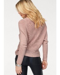 rosa Strick Oversize Pullover von Hailys