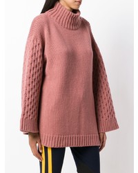 rosa Strick Oversize Pullover von Fine Edge