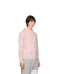 rosa Strick Pullover mit einem Kapuze von Thom Browne