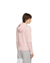 rosa Strick Pullover mit einem Kapuze von Thom Browne