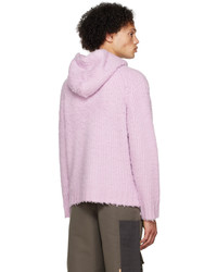 rosa Strick Pullover mit einem Kapuze von Acne Studios