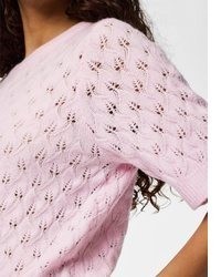 rosa Strick Pullover von Pieces