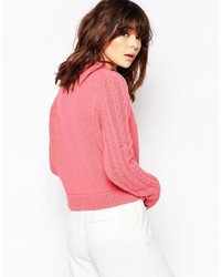 rosa Strick Pullover von See by Chloe