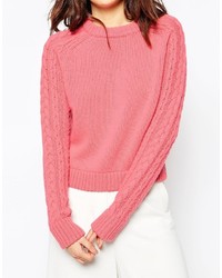 rosa Strick Pullover von See by Chloe