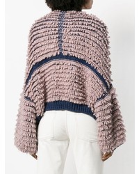 rosa Strick Strickjacke mit einer offenen Front von MiH Jeans