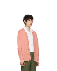 rosa Strick Strickjacke von Acne Studios