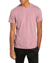 rosa Strick T-Shirt mit einem Rundhalsausschnitt