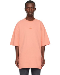 rosa Strick T-Shirt mit einem Rundhalsausschnitt von 032c