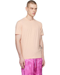 rosa Strick T-Shirt mit einem Rundhalsausschnitt von Tom Ford